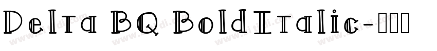 Delta BQ BoldItalic字体转换